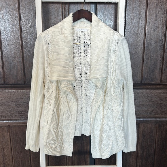 CAbi Sweaters - CAbi Cable Knit Open Front Cardigan